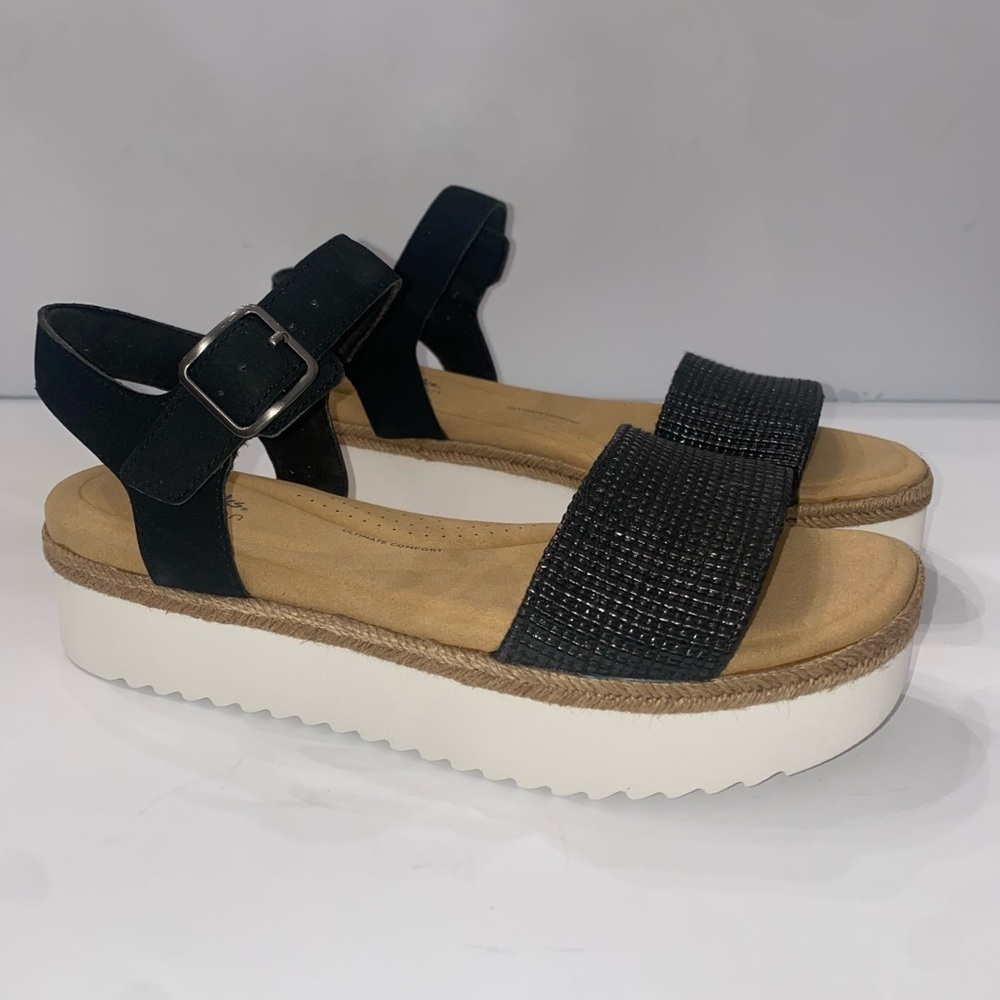 Clarks Lana Shore Women's Faux Leather Platform Sandals - Picture 5 of 9
